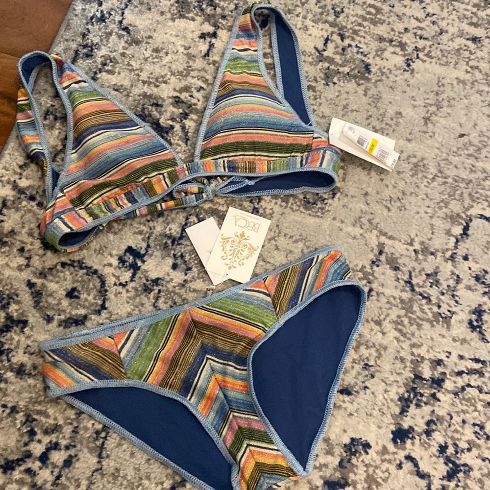 NWT Becca Rainbow sparkle bikini 👙